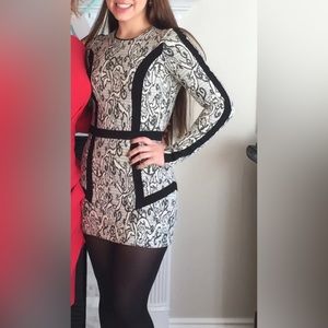 Parker Blanche Paneled Dress in Creme XS